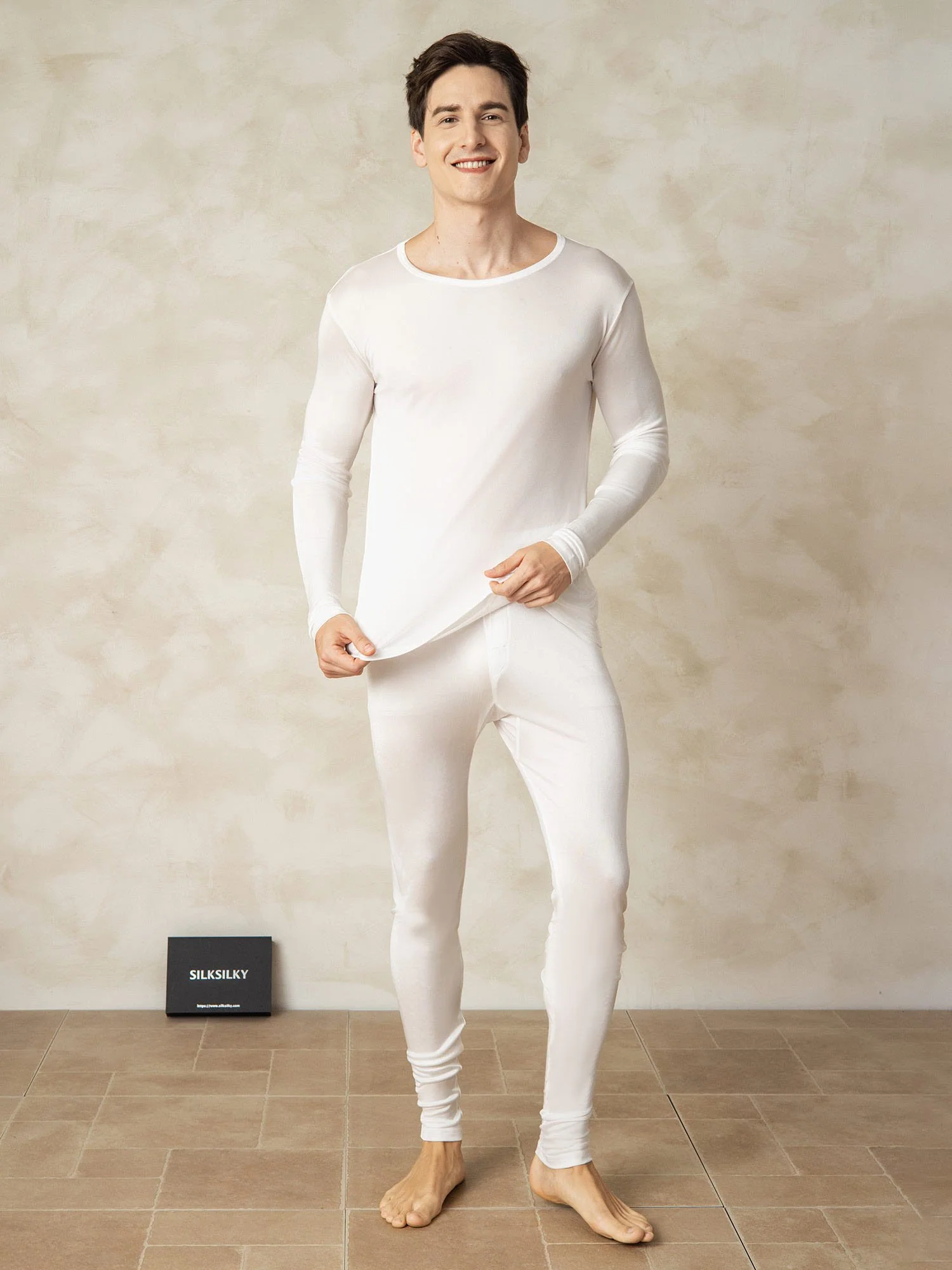Men's Silk Jersey Long Sleeve Long Johns - Image 18