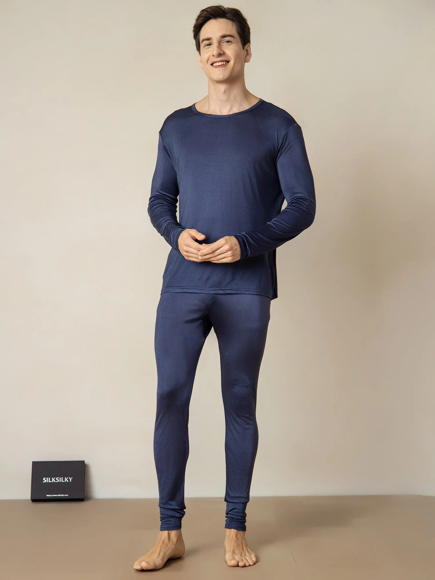 Men's Silk Jersey Long Sleeve Long Johns - Image 23