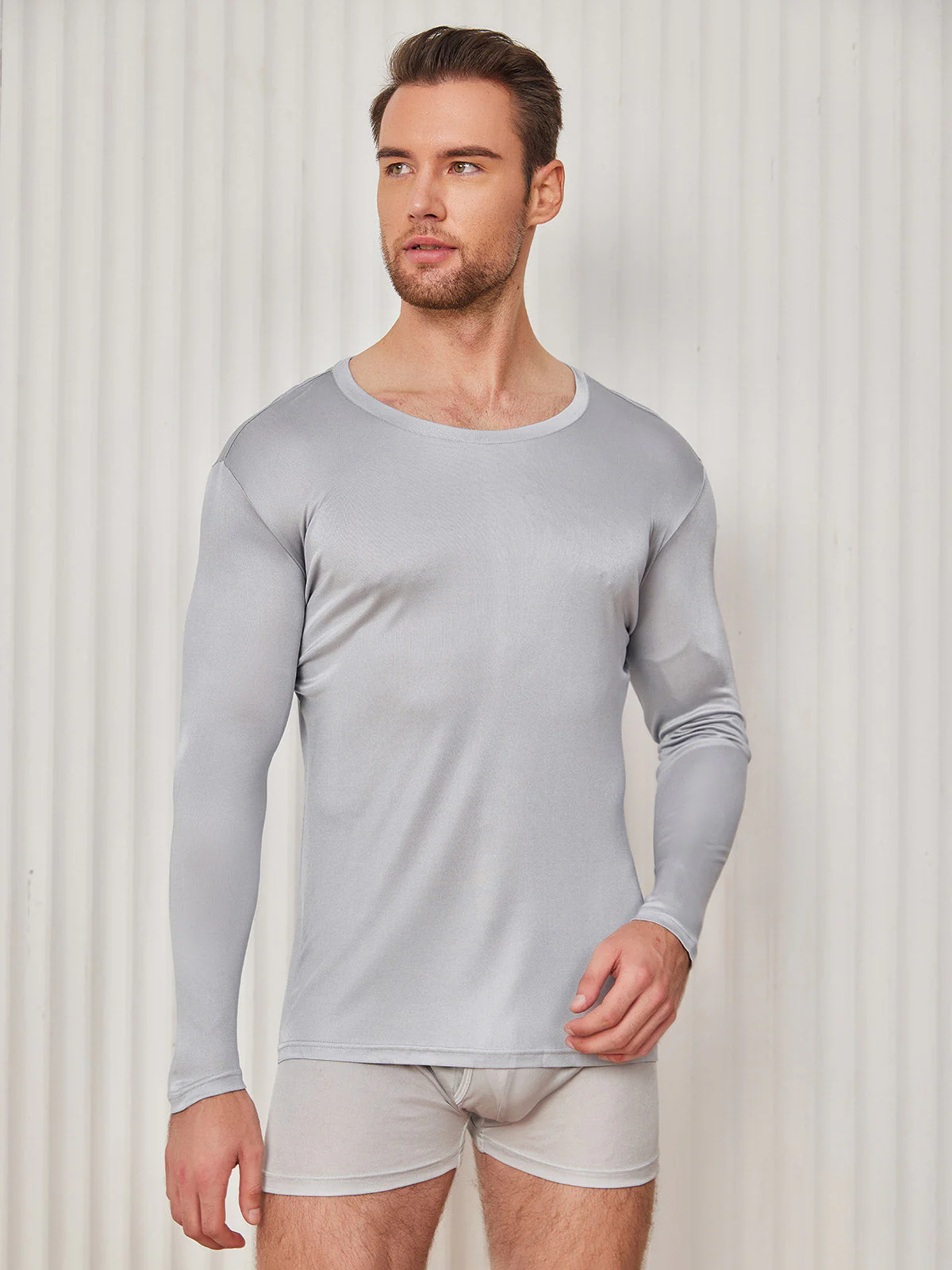 Mens Fashion Silk Jersey Tee - Image 10