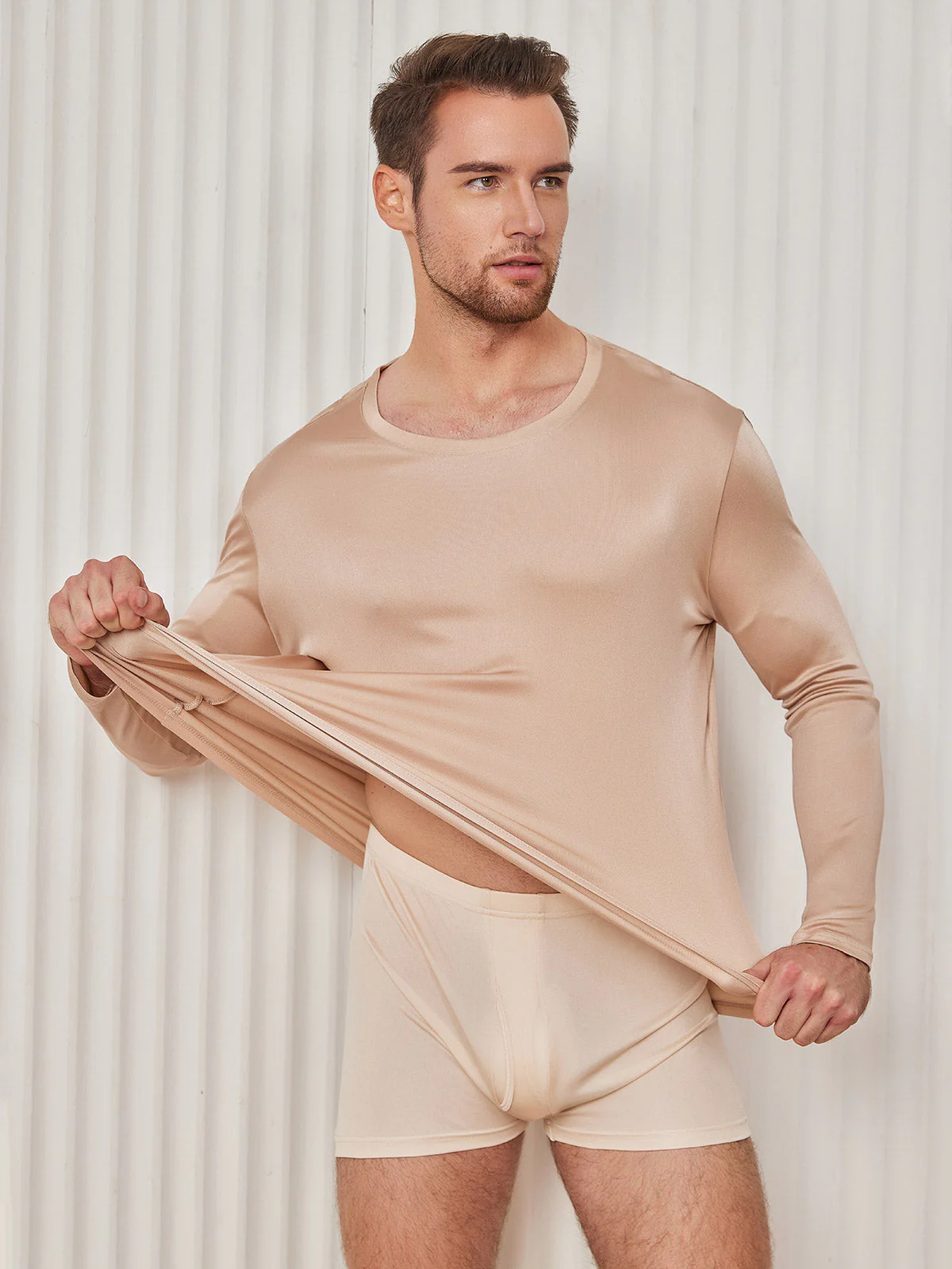Mens Fashion Silk Jersey Tee - Image 20