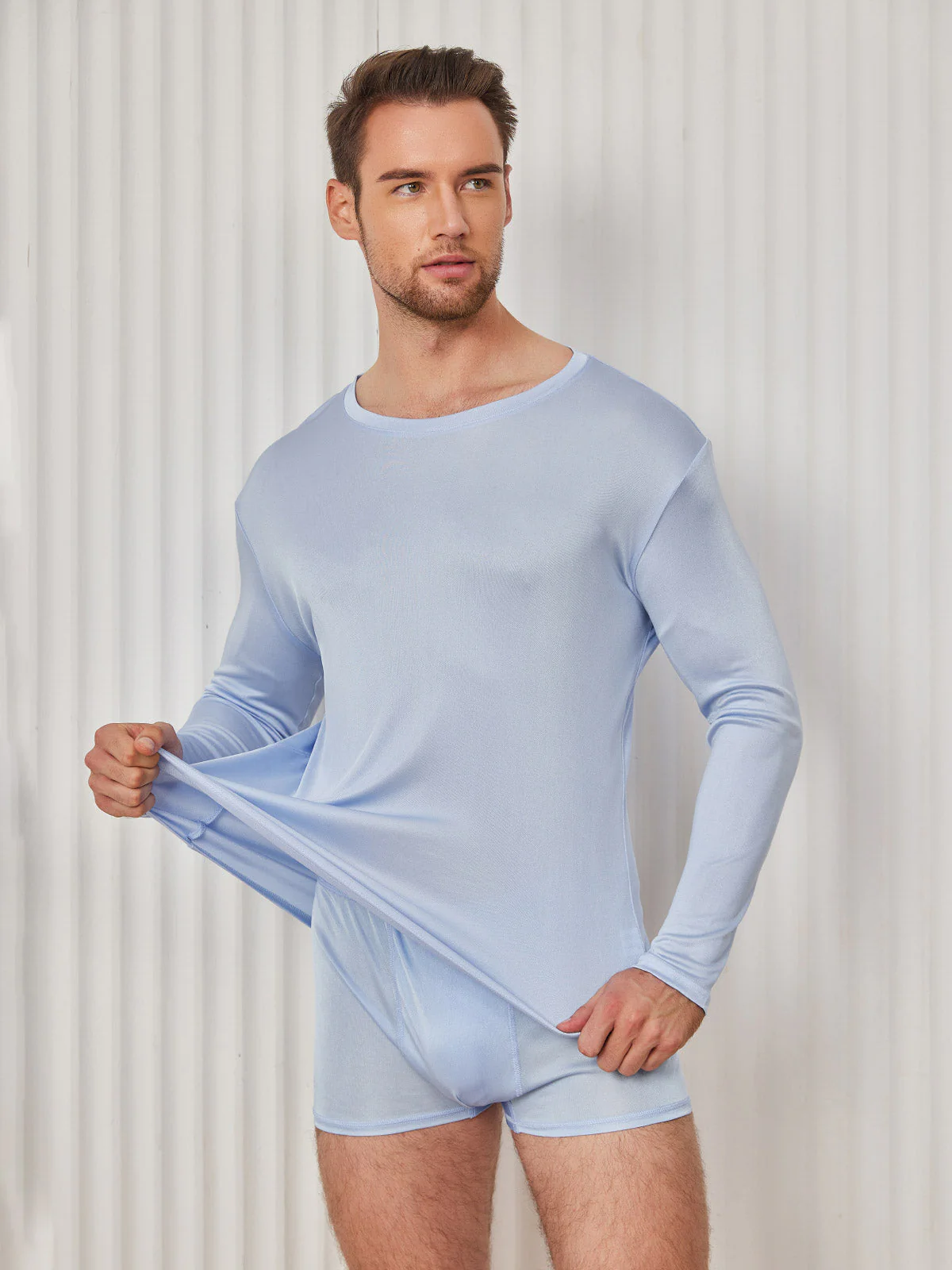 Mens Fashion Silk Jersey Tee - Image 26