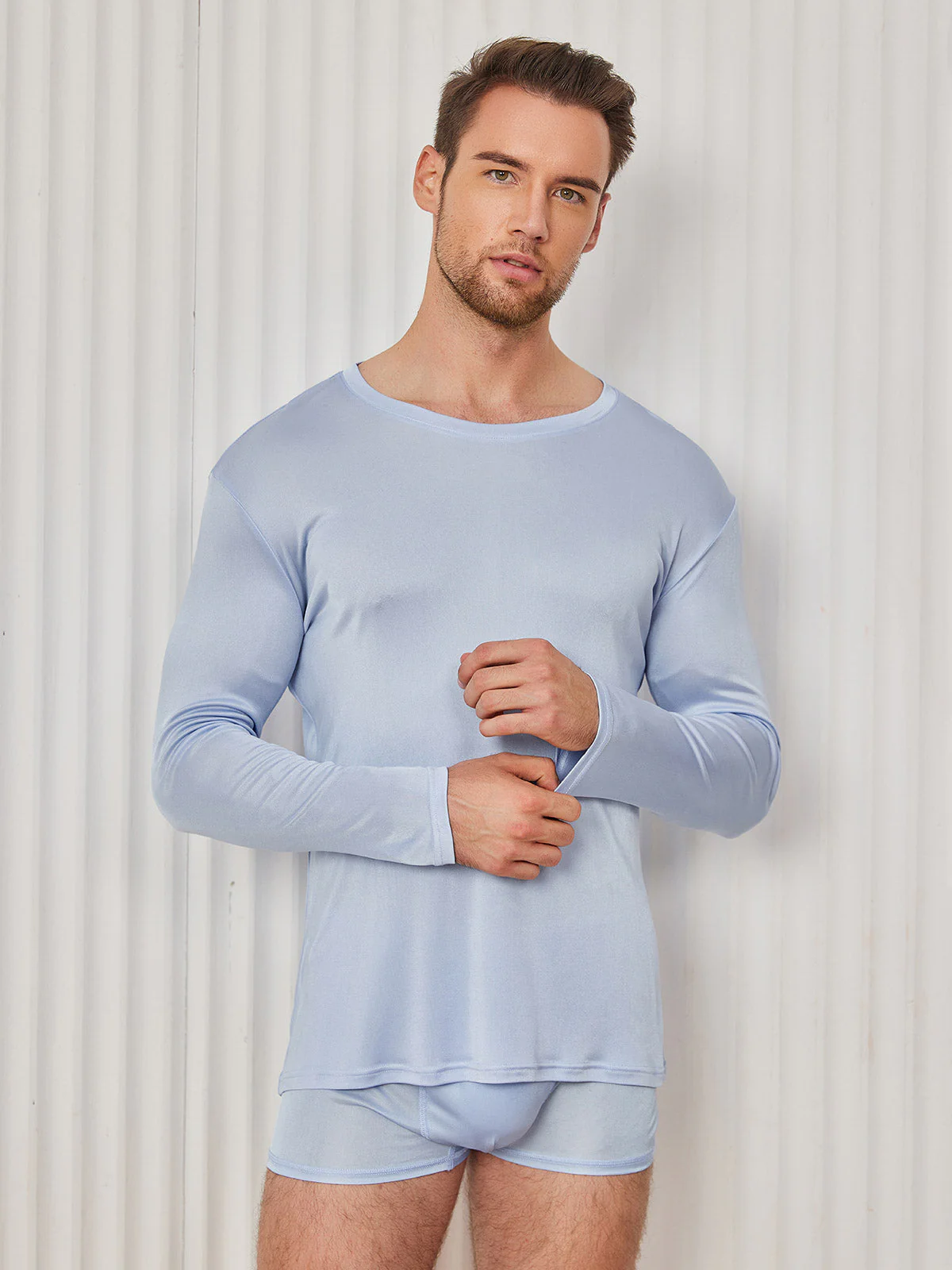 Mens Fashion Silk Jersey Tee - Image 27