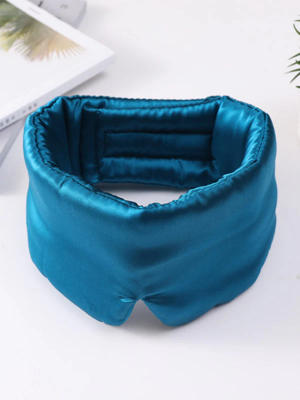 One Piece Silk Sleep Eye Mask With Velcro - Image 13