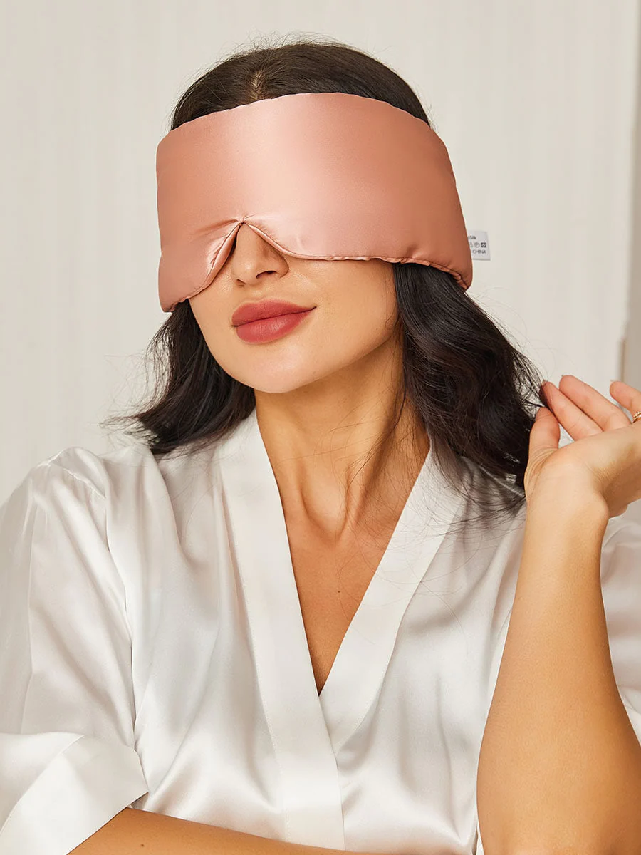 One Piece Silk Sleep Eye Mask With Velcro - Image 16