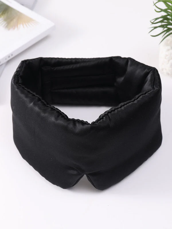One Piece Silk Sleep Eye Mask With Velcro - Image 4