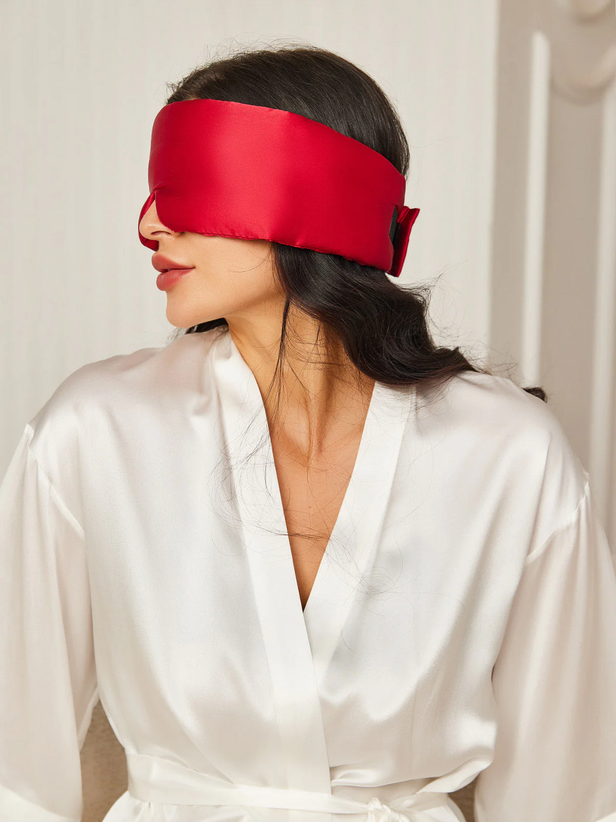 One Piece Silk Sleep Eye Mask With Velcro - Image 47