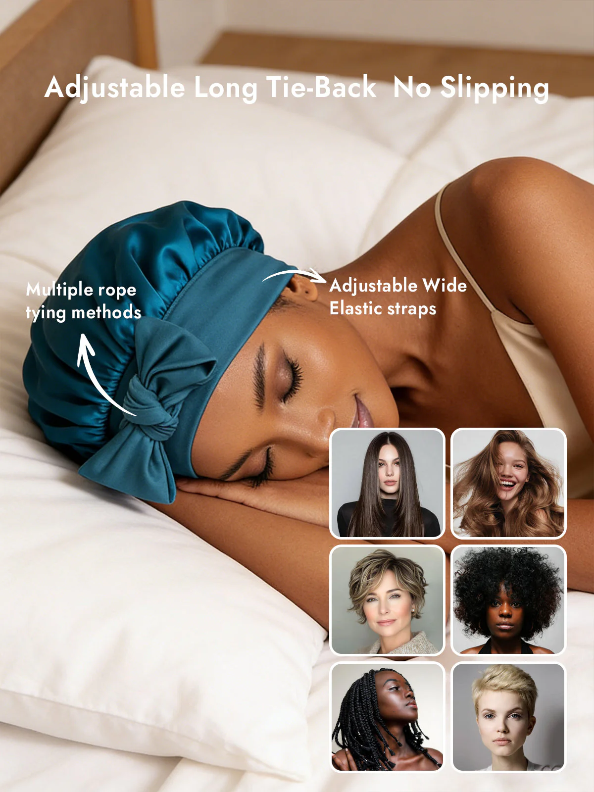 Pure Silk Bowknot Tie Bonnet - Image 40