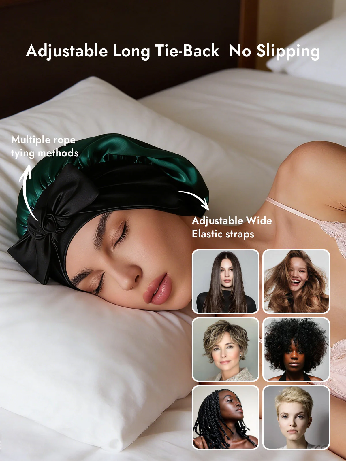 Pure Silk Bowknot Tie Bonnet - Image 46