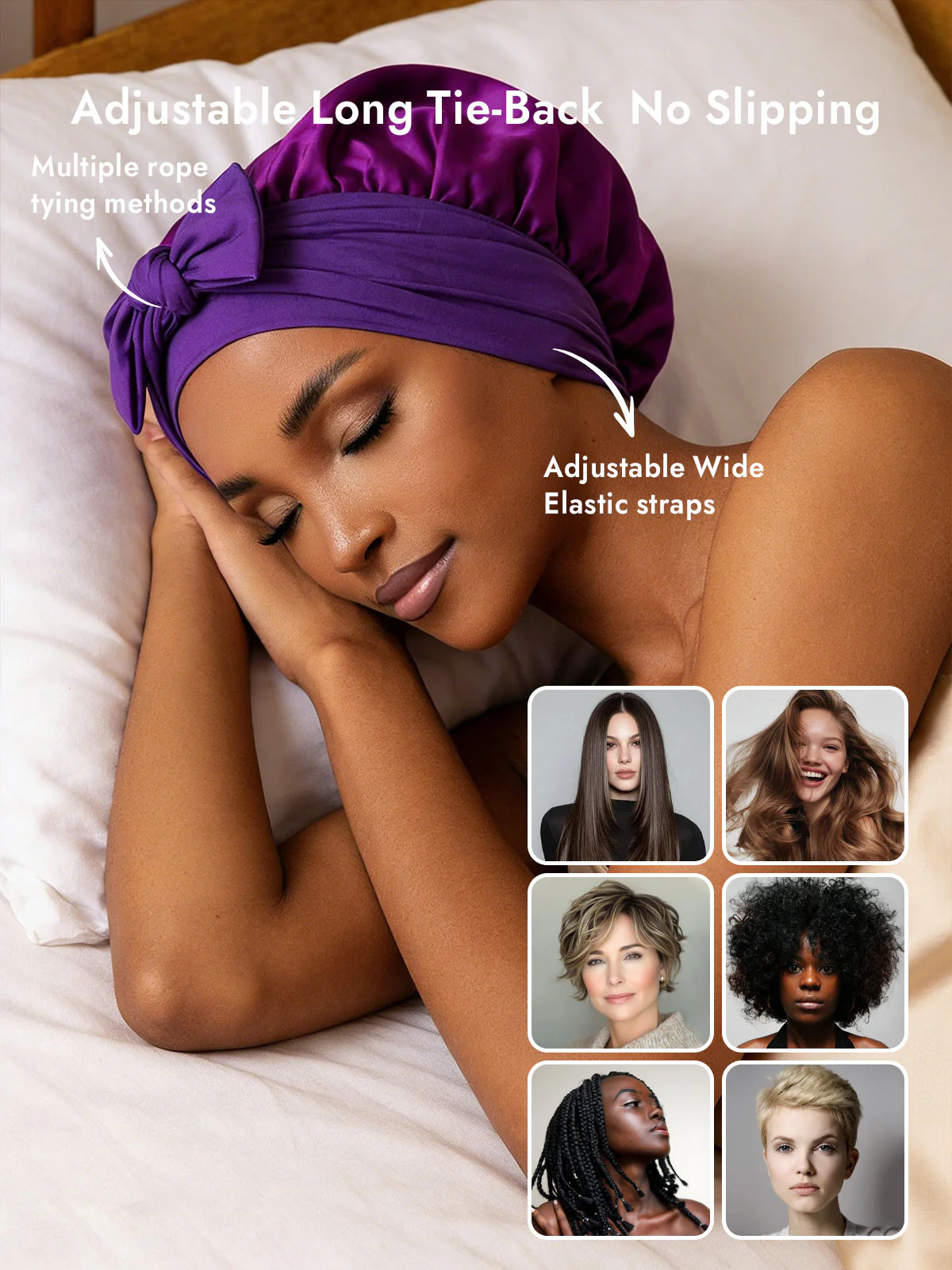 Pure Silk Bowknot Tie Bonnet - Image 52