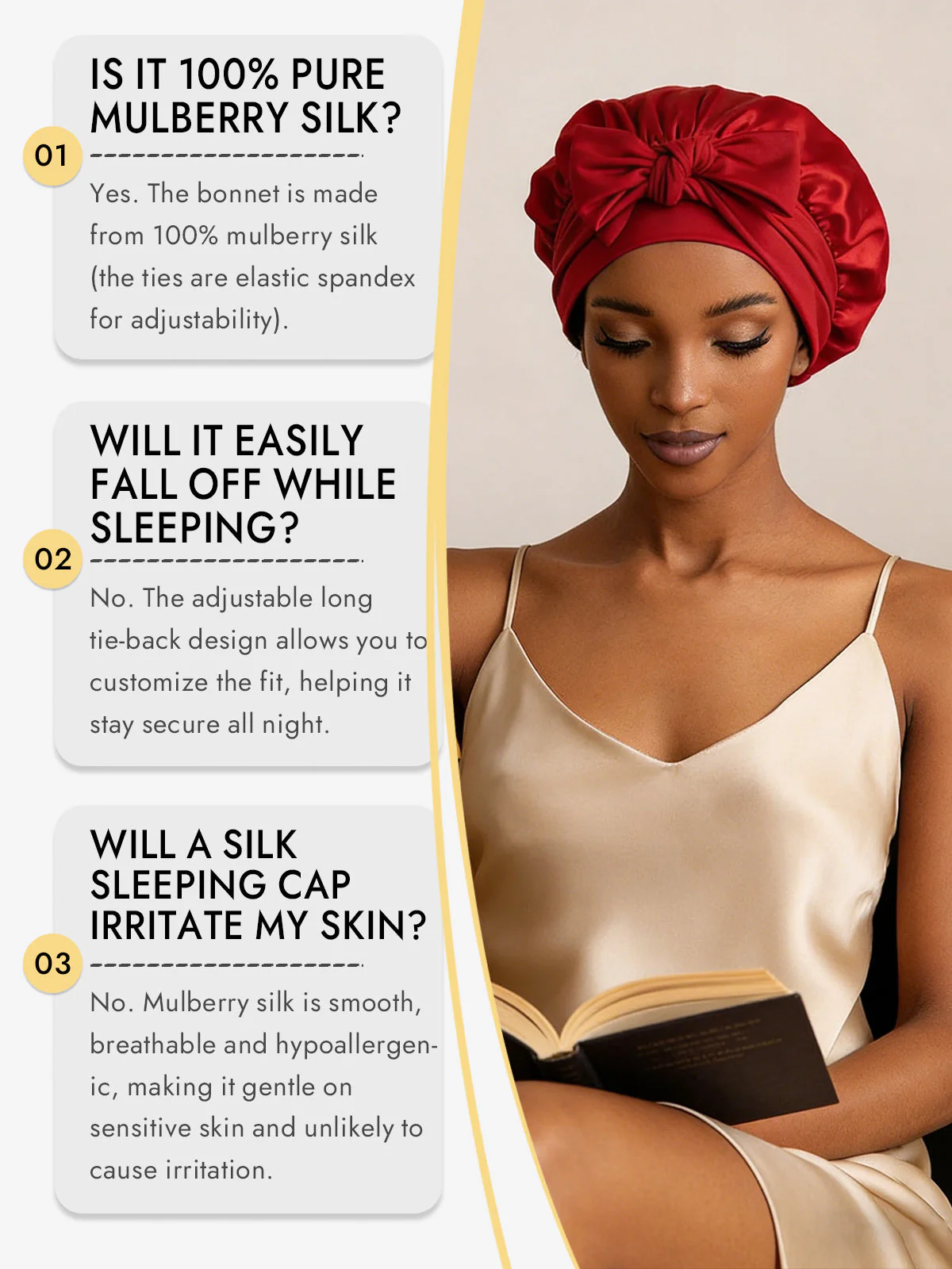 Pure Silk Bowknot Tie Bonnet - Image 66