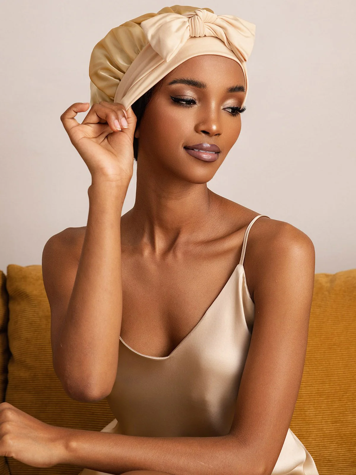 Pure Silk Bowknot Tie Bonnet - Image 67