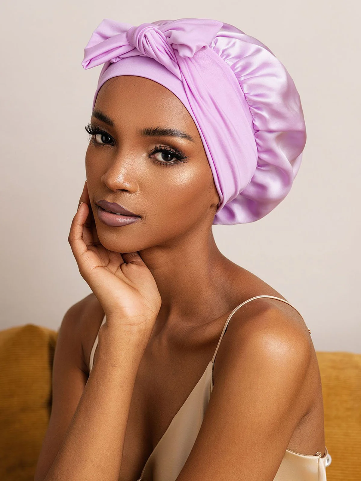 Pure Silk Bowknot Tie Bonnet - Image 79