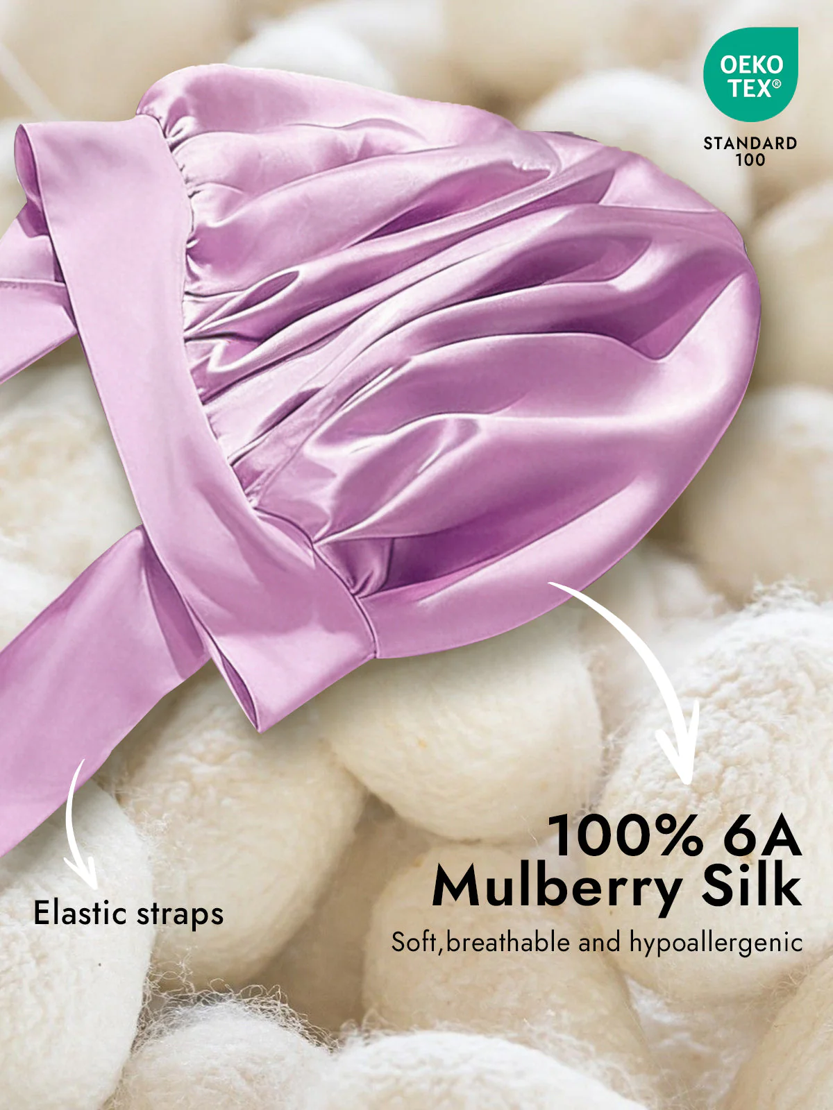 Pure Silk Bowknot Tie Bonnet - Image 80