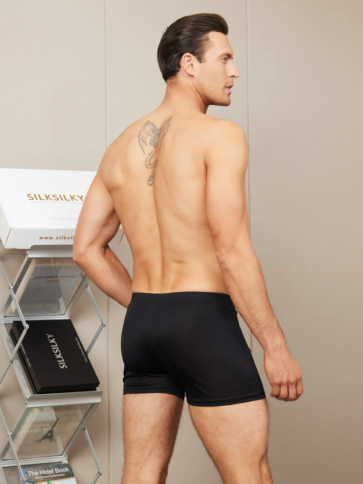 Pure Silk Mens Underwear with Front Opening - Image 10