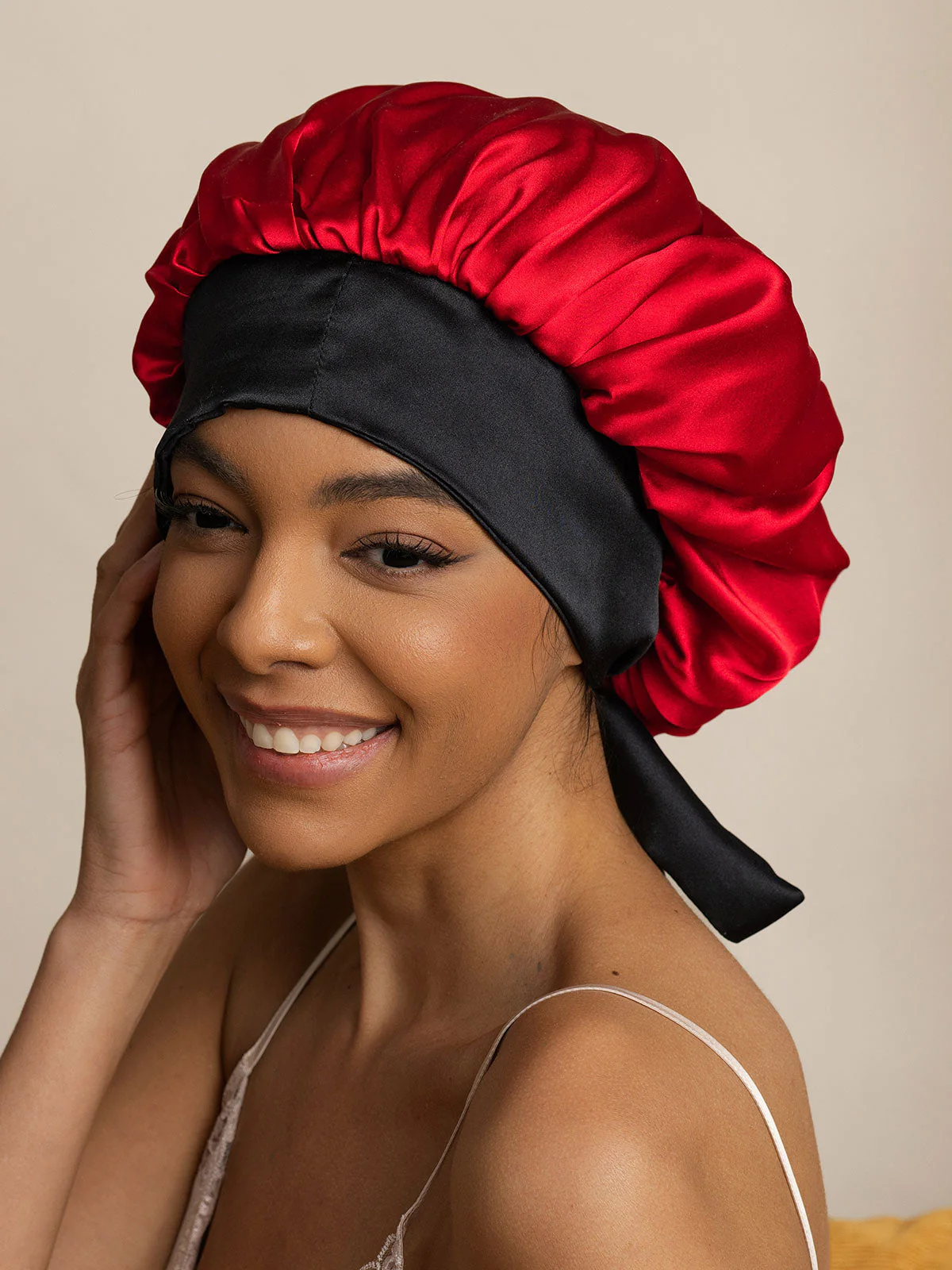Pure Silk Casual Bonnet with Long Ribbons (Two-tone and Double-sided) - Image 17