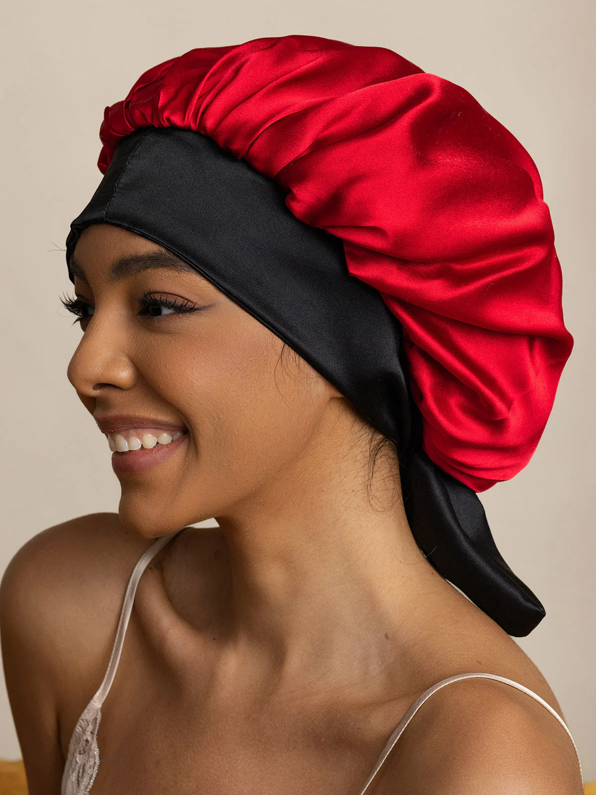 Pure Silk Casual Bonnet with Long Ribbons (Two-tone and Double-sided) - Image 18