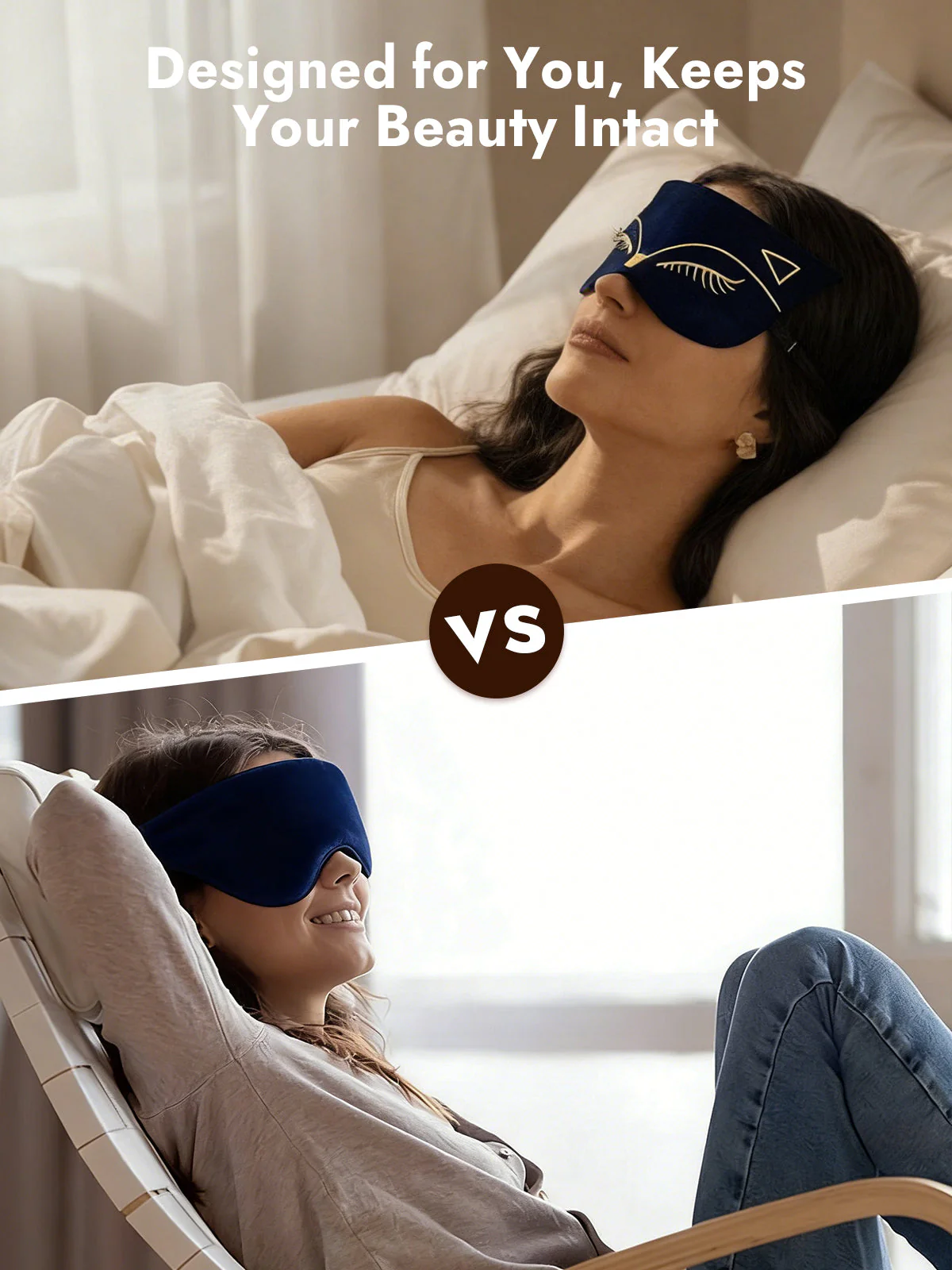 Pure Silk Cat Embroidered Eye Mask - Image 10
