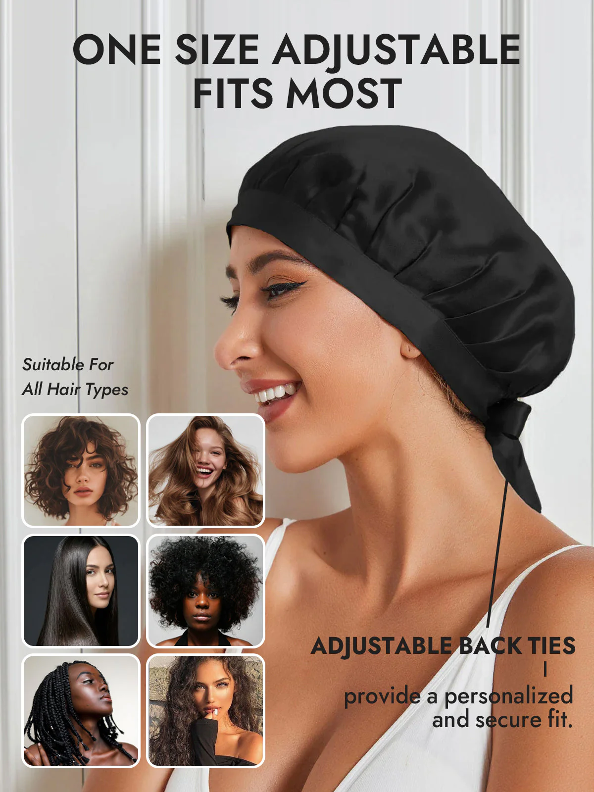 Pure Silk Classic Ribbon Bonnet - Image 12