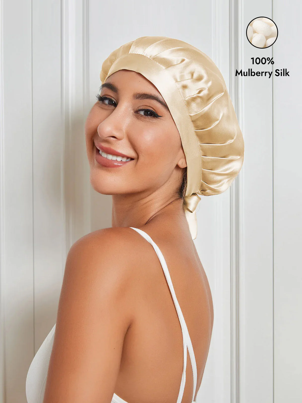 Pure Silk Classic Ribbon Bonnet - Image 13