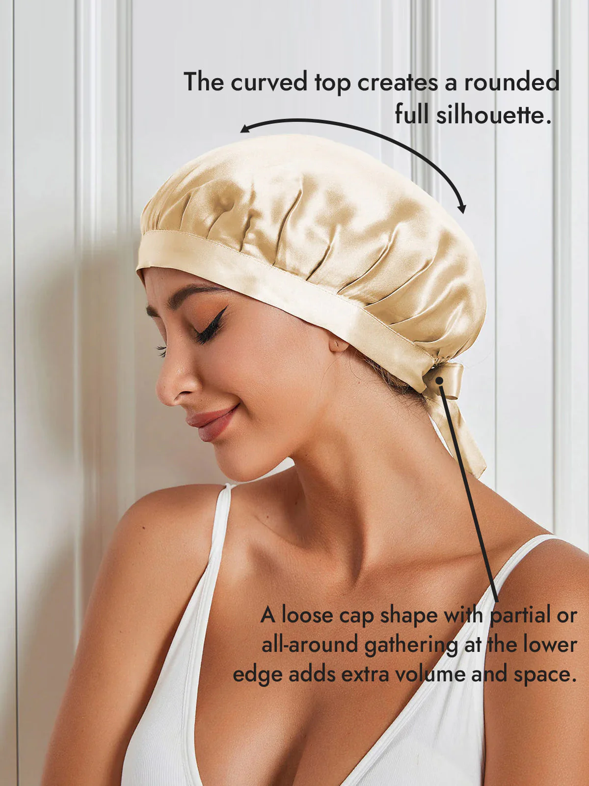 Pure Silk Classic Ribbon Bonnet - Image 15