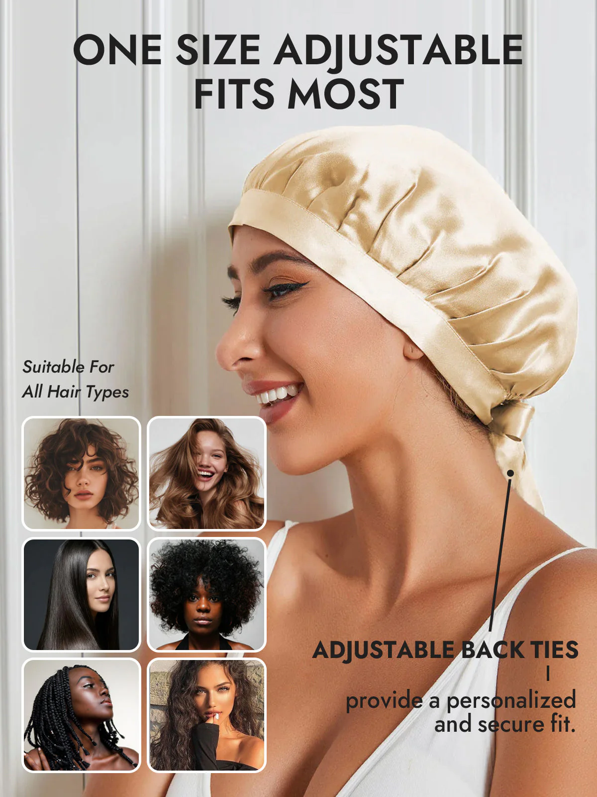 Pure Silk Classic Ribbon Bonnet - Image 18