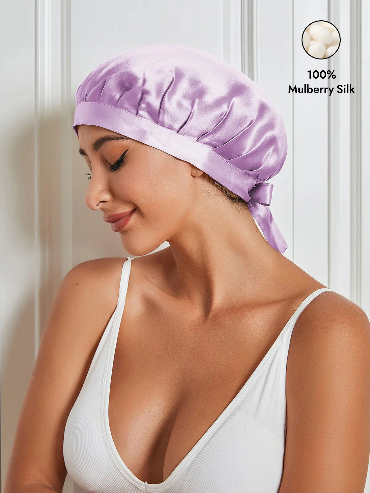 Pure Silk Classic Ribbon Bonnet - Image 19