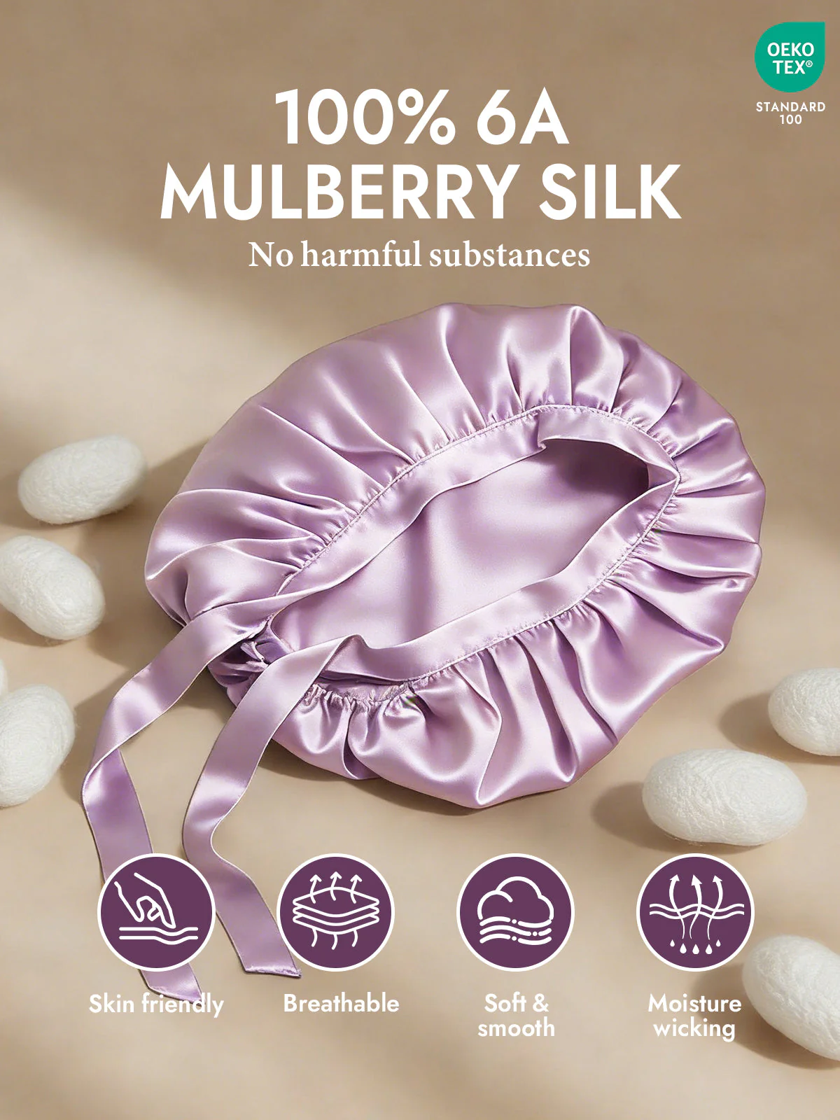 Pure Silk Classic Ribbon Bonnet - Image 20