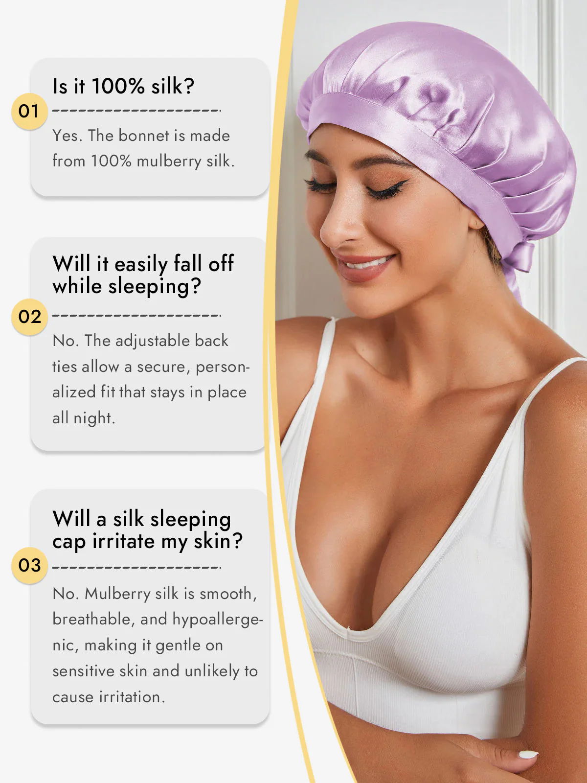 Pure Silk Classic Ribbon Bonnet - Image 23