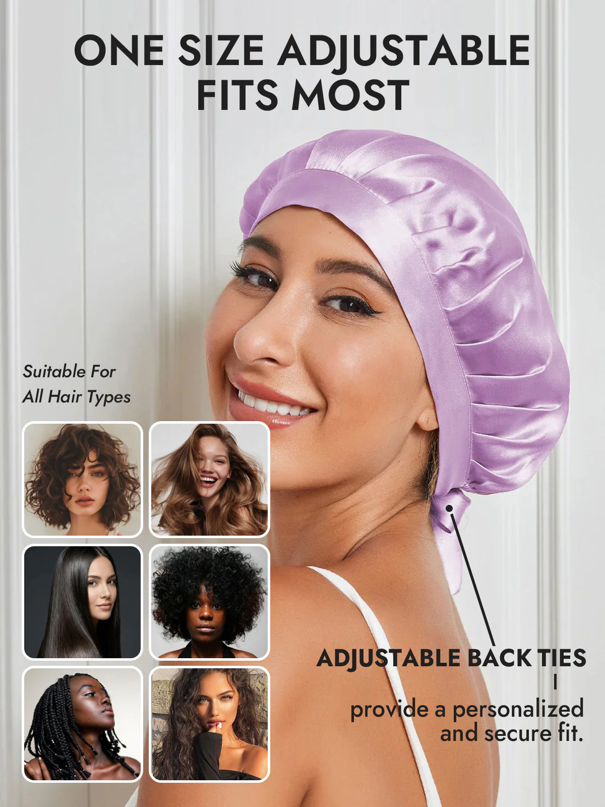 Pure Silk Classic Ribbon Bonnet - Image 24