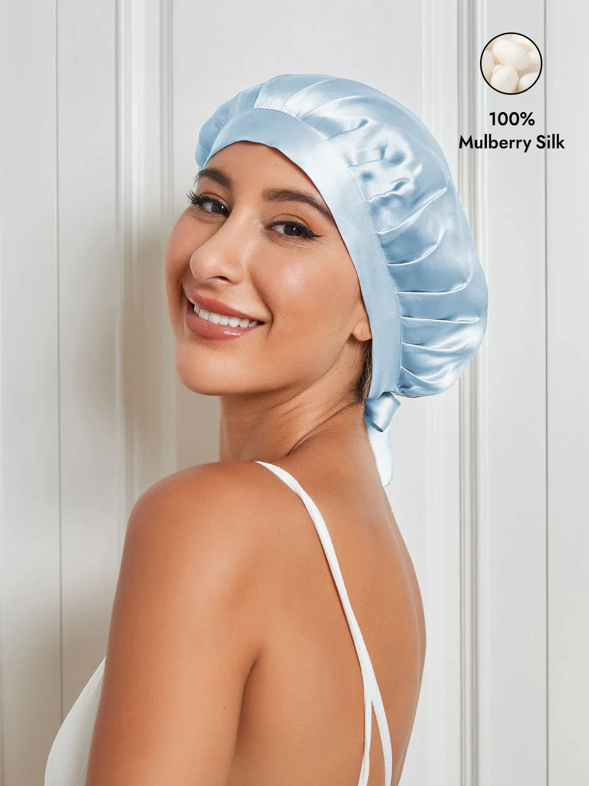 Pure Silk Classic Ribbon Bonnet - Image 25