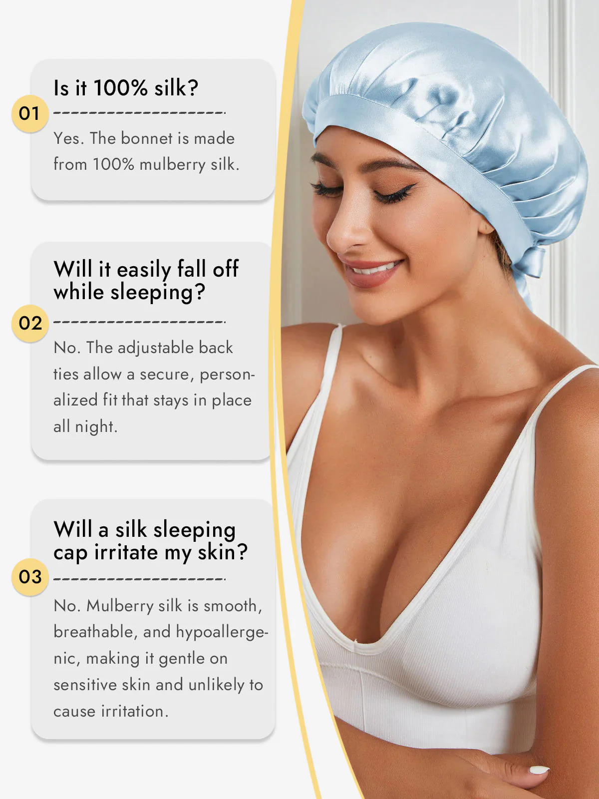 Pure Silk Classic Ribbon Bonnet - Image 29