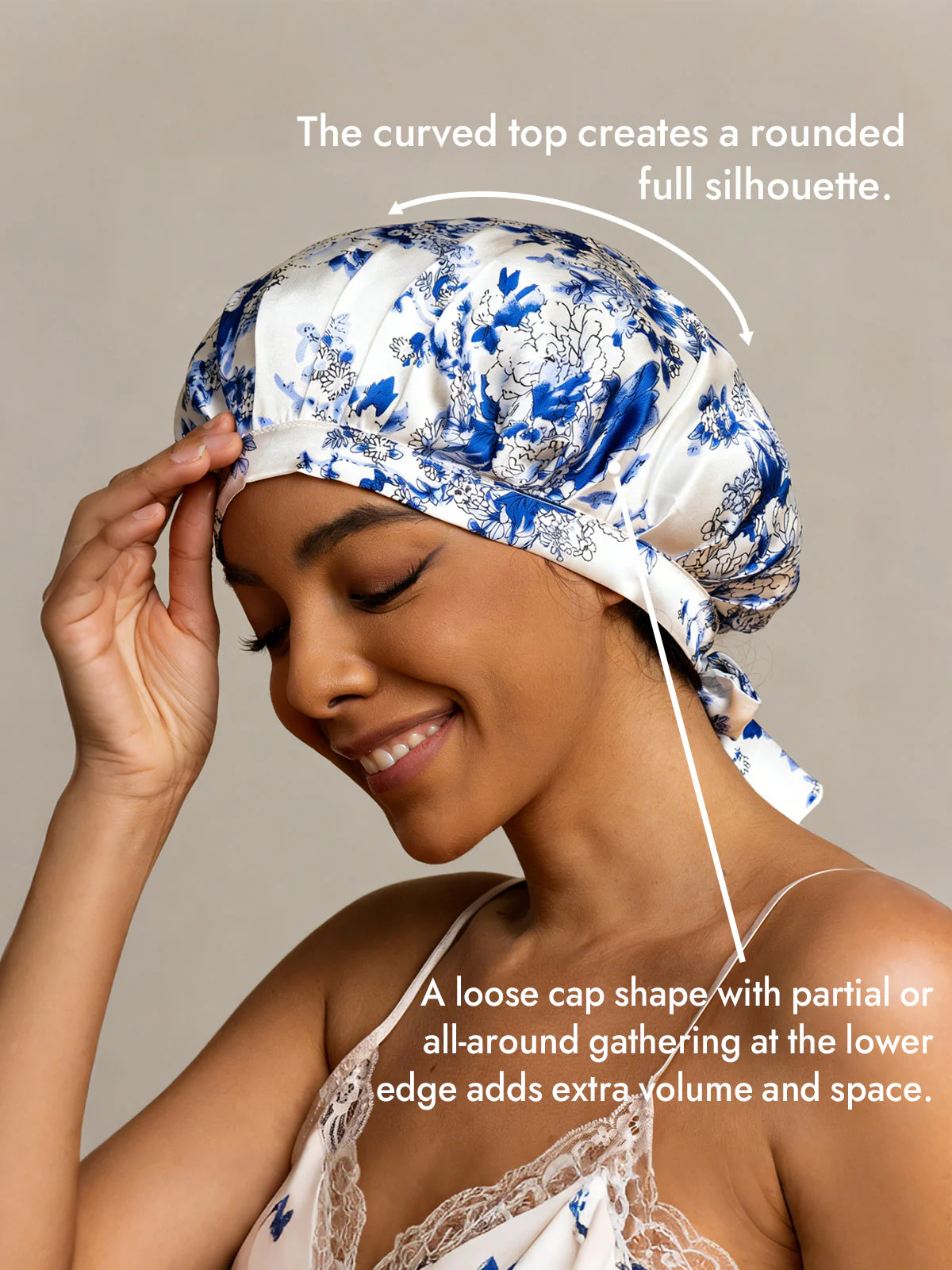 Pure Silk Classic Ribbon Bonnet - Image 3