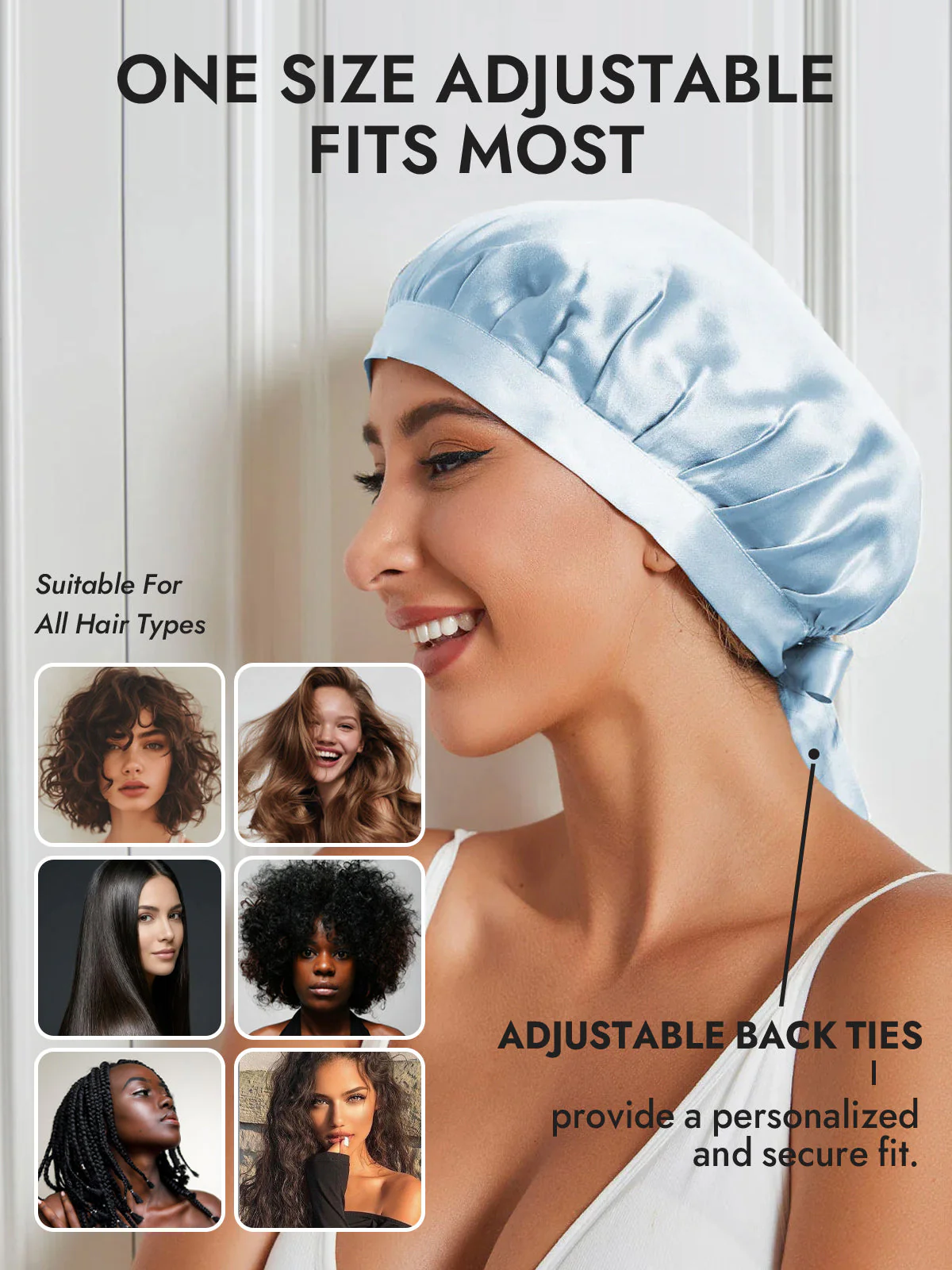 Pure Silk Classic Ribbon Bonnet - Image 30
