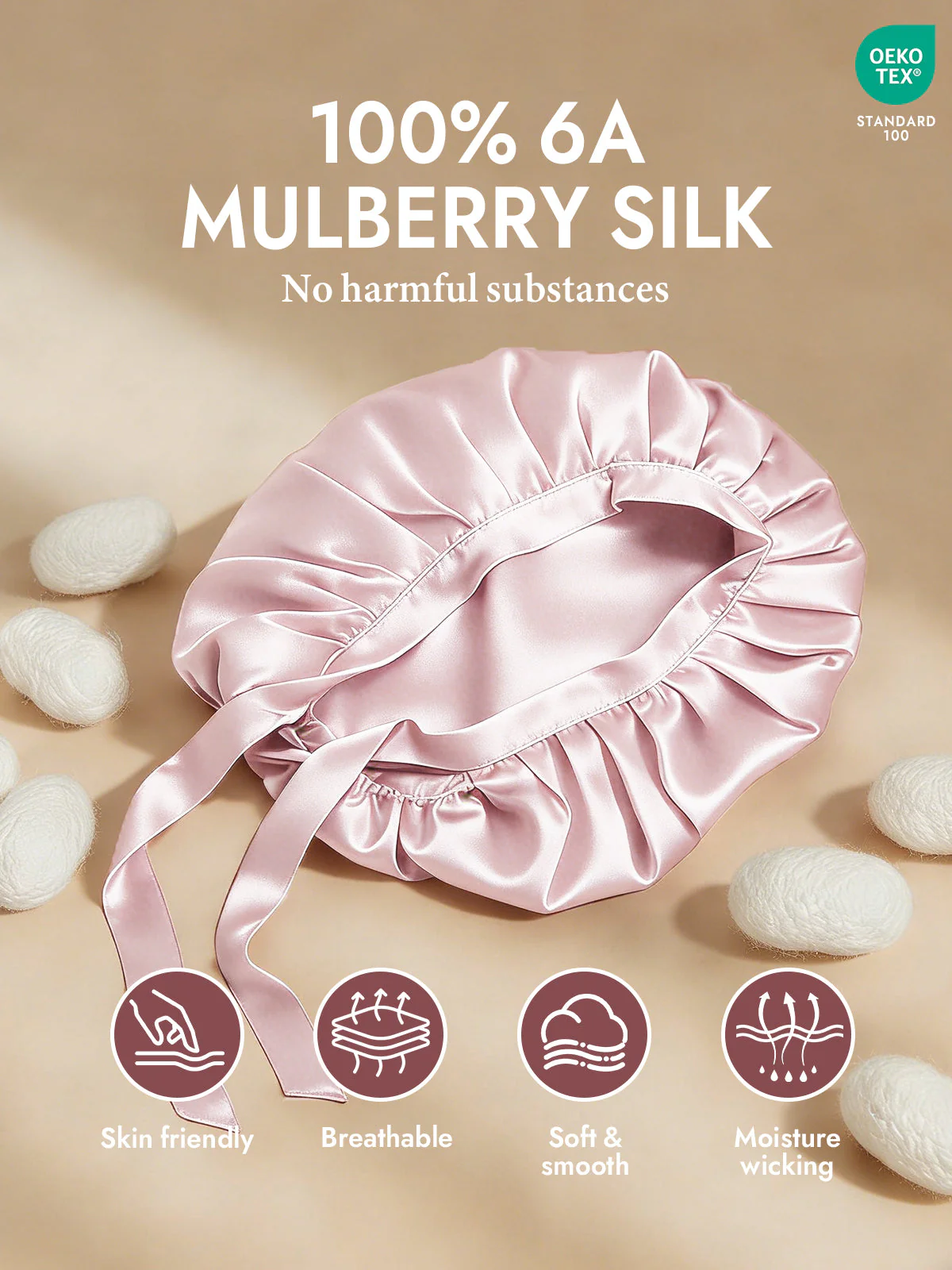 Pure Silk Classic Ribbon Bonnet - Image 32