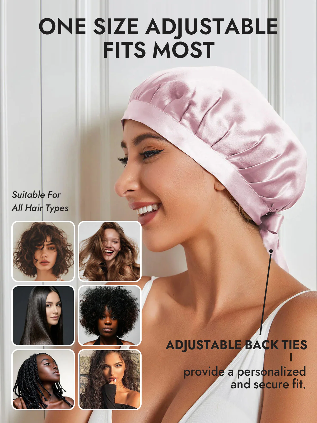 Pure Silk Classic Ribbon Bonnet - Image 36