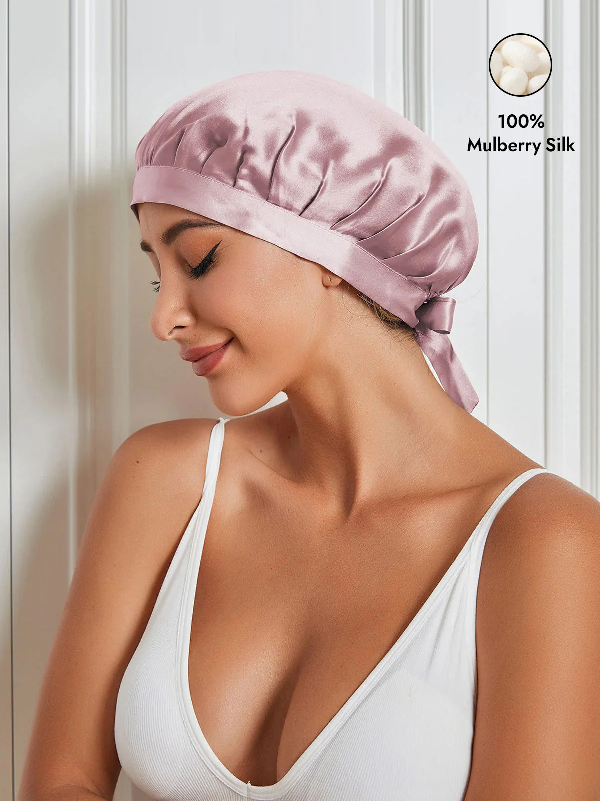 Pure Silk Classic Ribbon Bonnet - Image 37