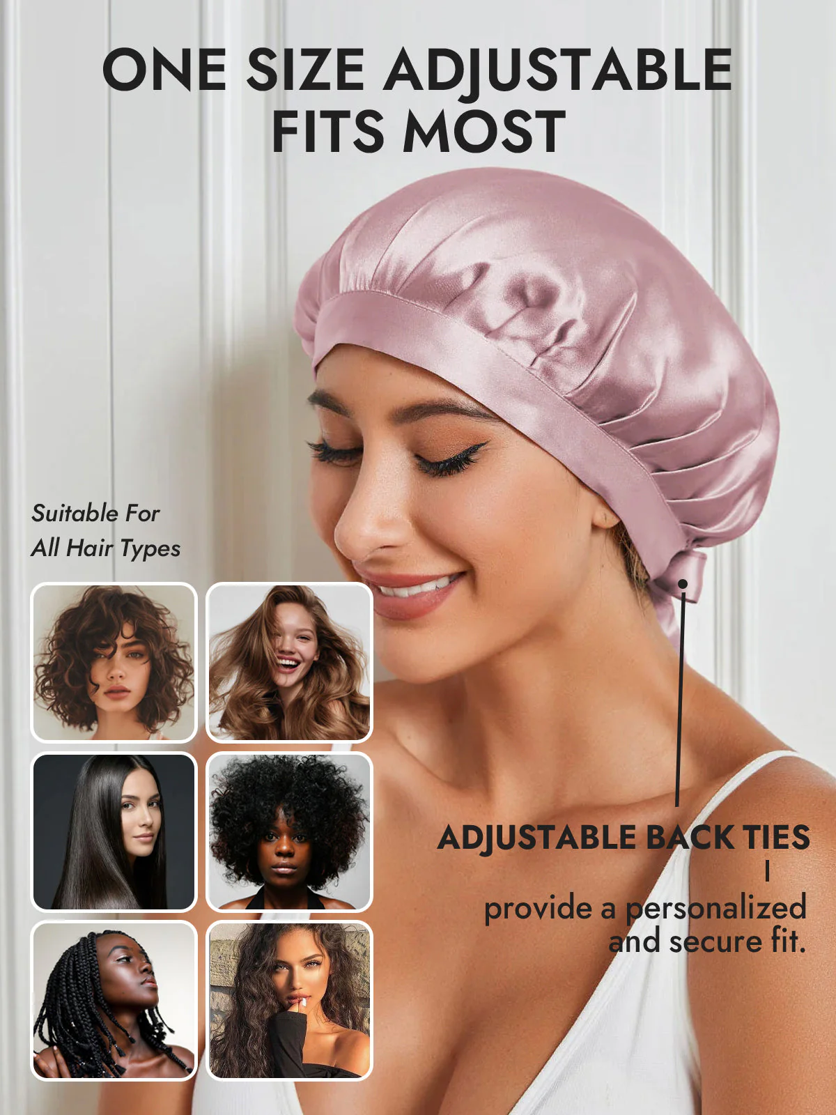 Pure Silk Classic Ribbon Bonnet - Image 42