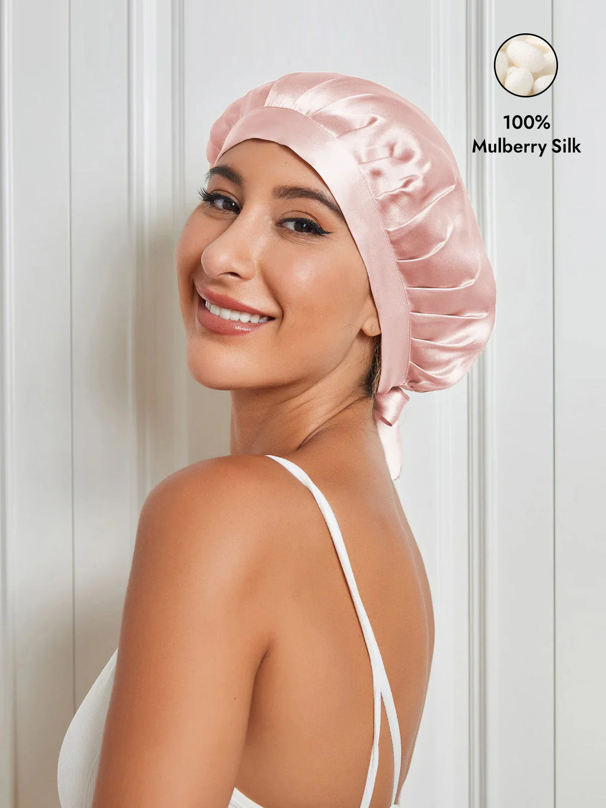 Pure Silk Classic Ribbon Bonnet - Image 43