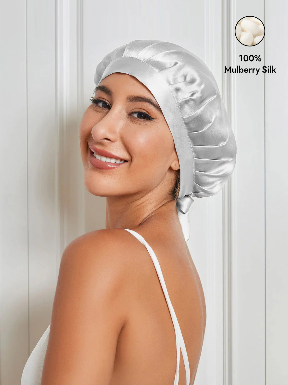 Pure Silk Classic Ribbon Bonnet - Image 49