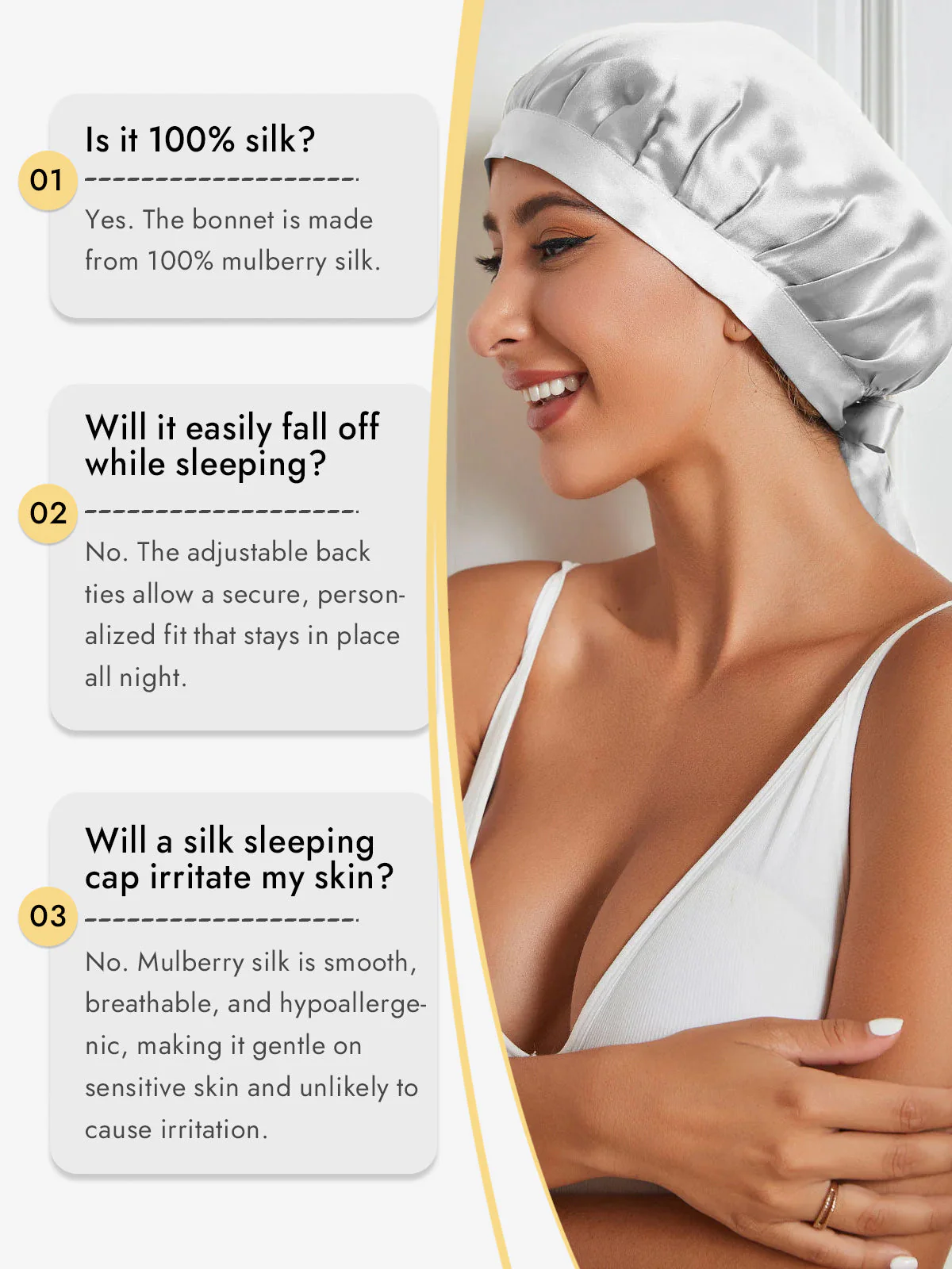 Pure Silk Classic Ribbon Bonnet - Image 53