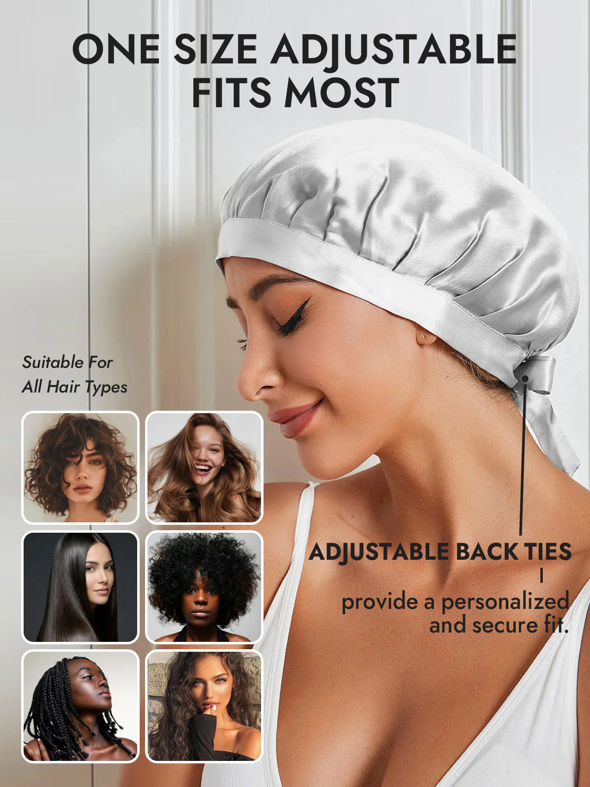 Pure Silk Classic Ribbon Bonnet - Image 54