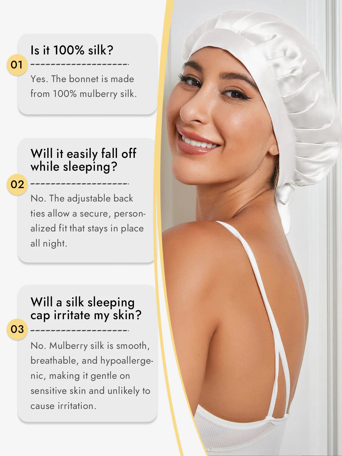Pure Silk Classic Ribbon Bonnet - Image 59