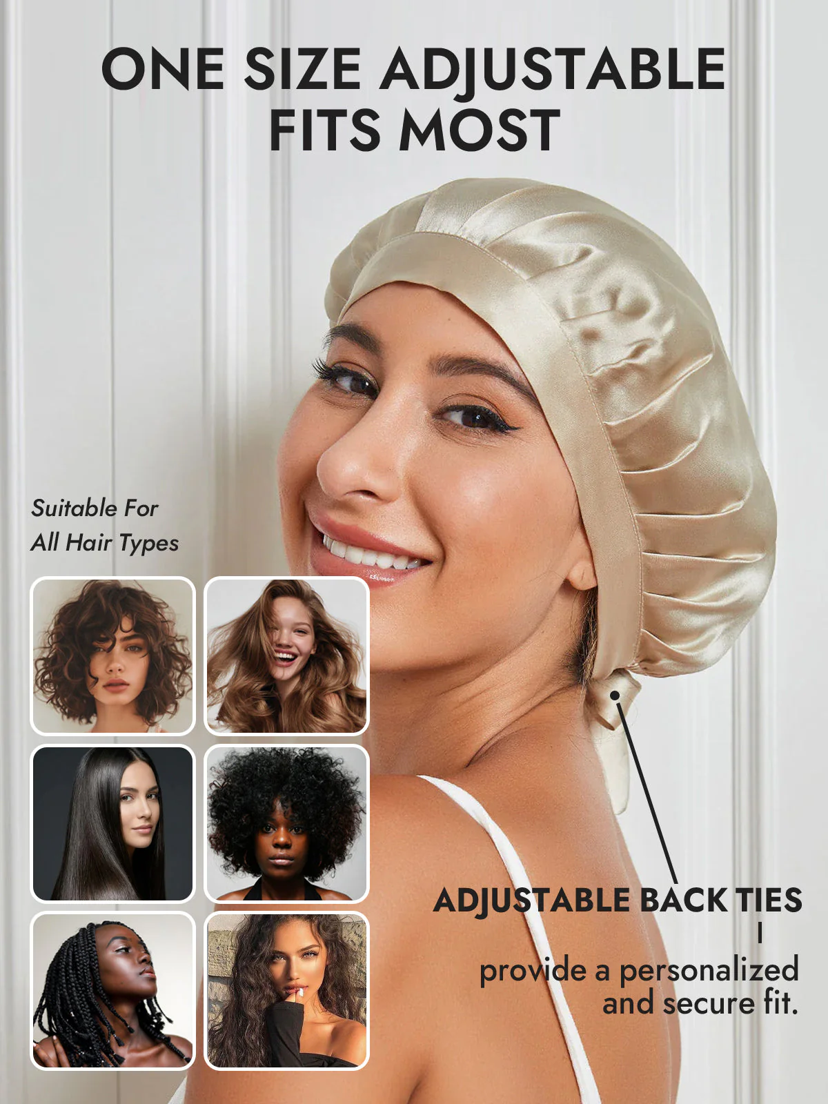 Pure Silk Classic Ribbon Bonnet - Image 66