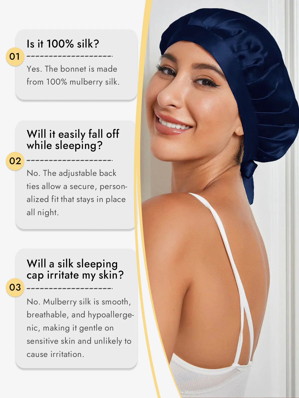 Pure Silk Classic Ribbon Bonnet - Image 71