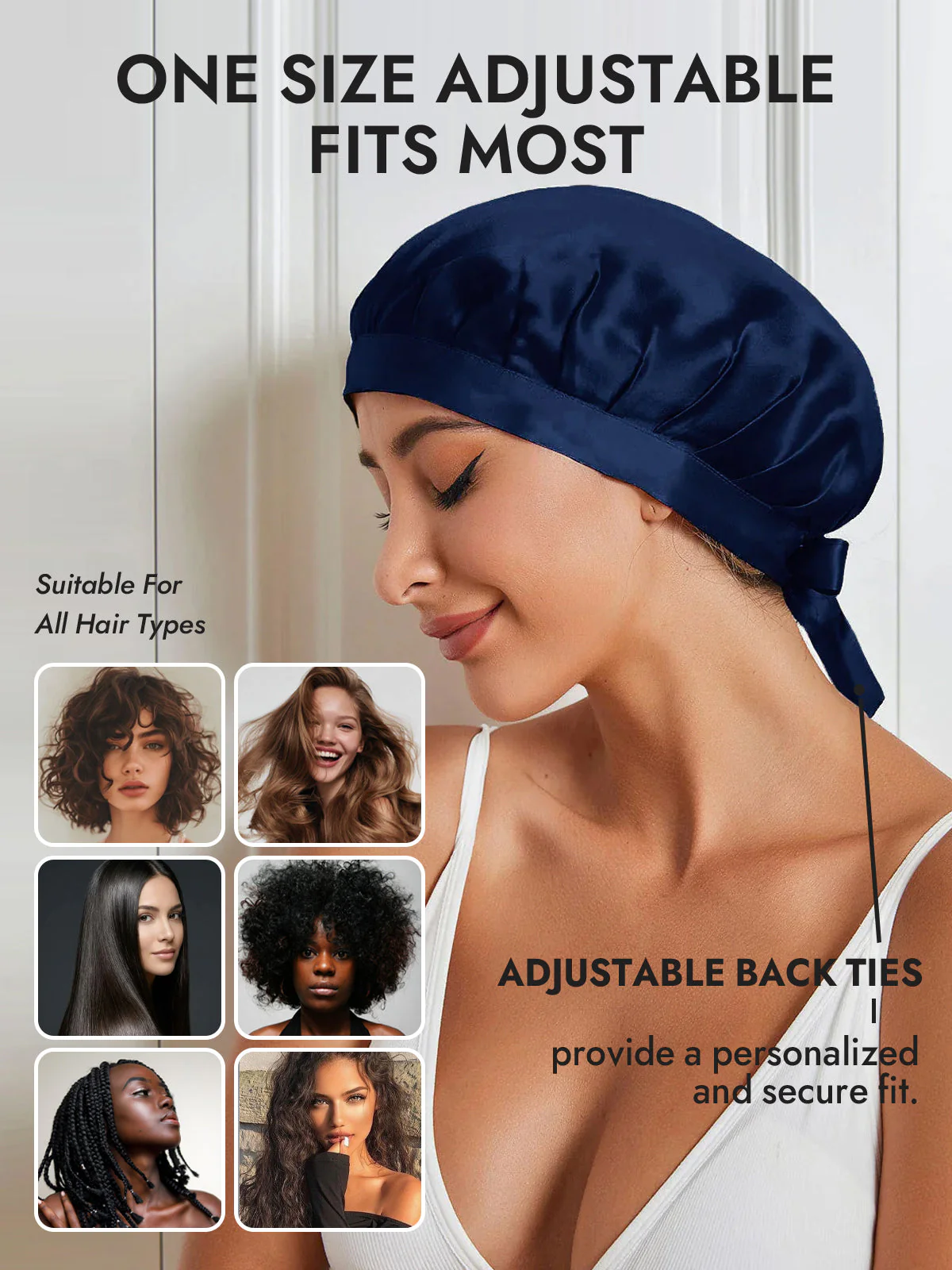 Pure Silk Classic Ribbon Bonnet - Image 72