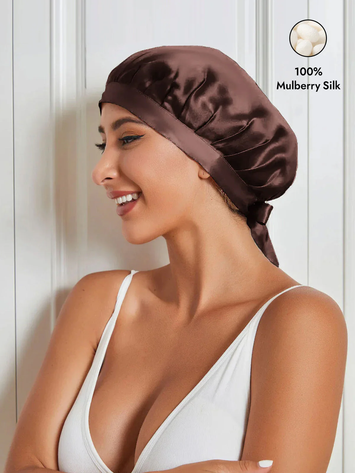 Pure Silk Classic Ribbon Bonnet - Image 73