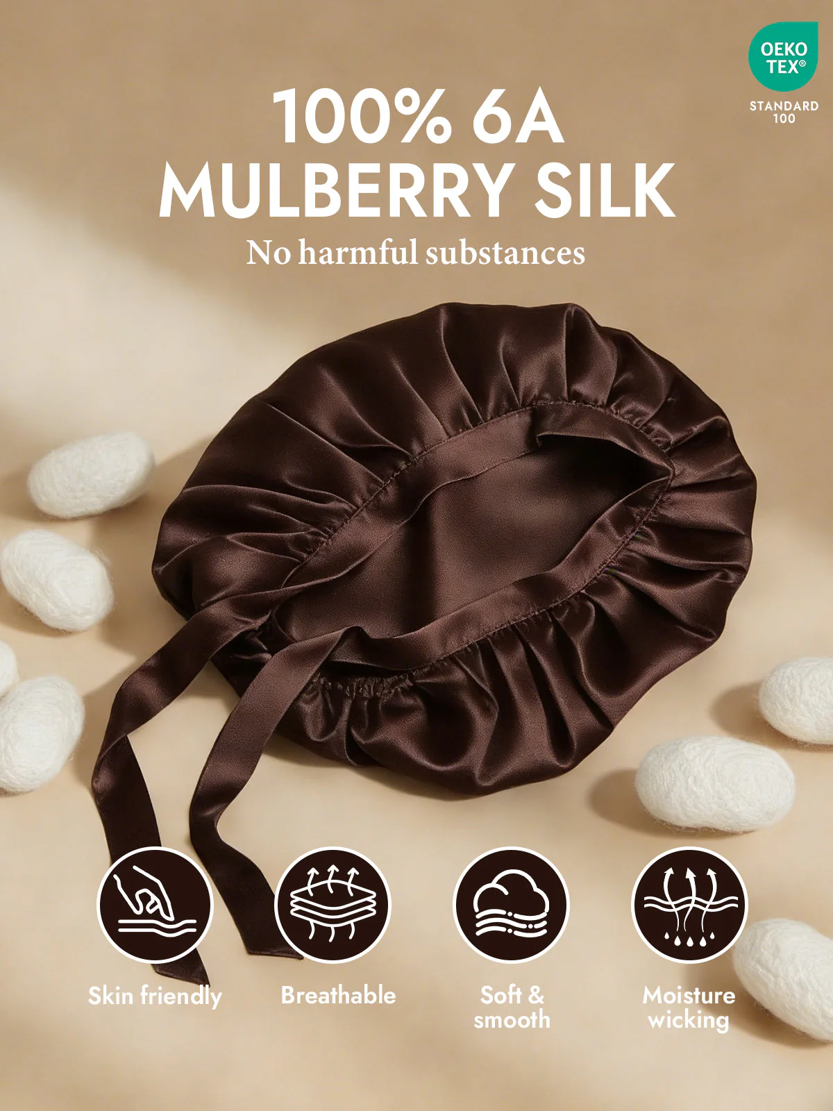 Pure Silk Classic Ribbon Bonnet - Image 74