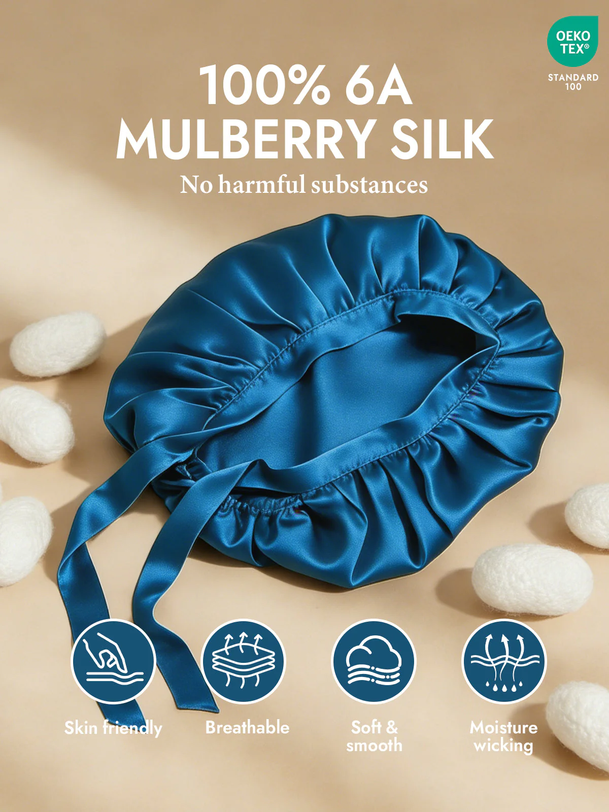 Pure Silk Classic Ribbon Bonnet - Image 80