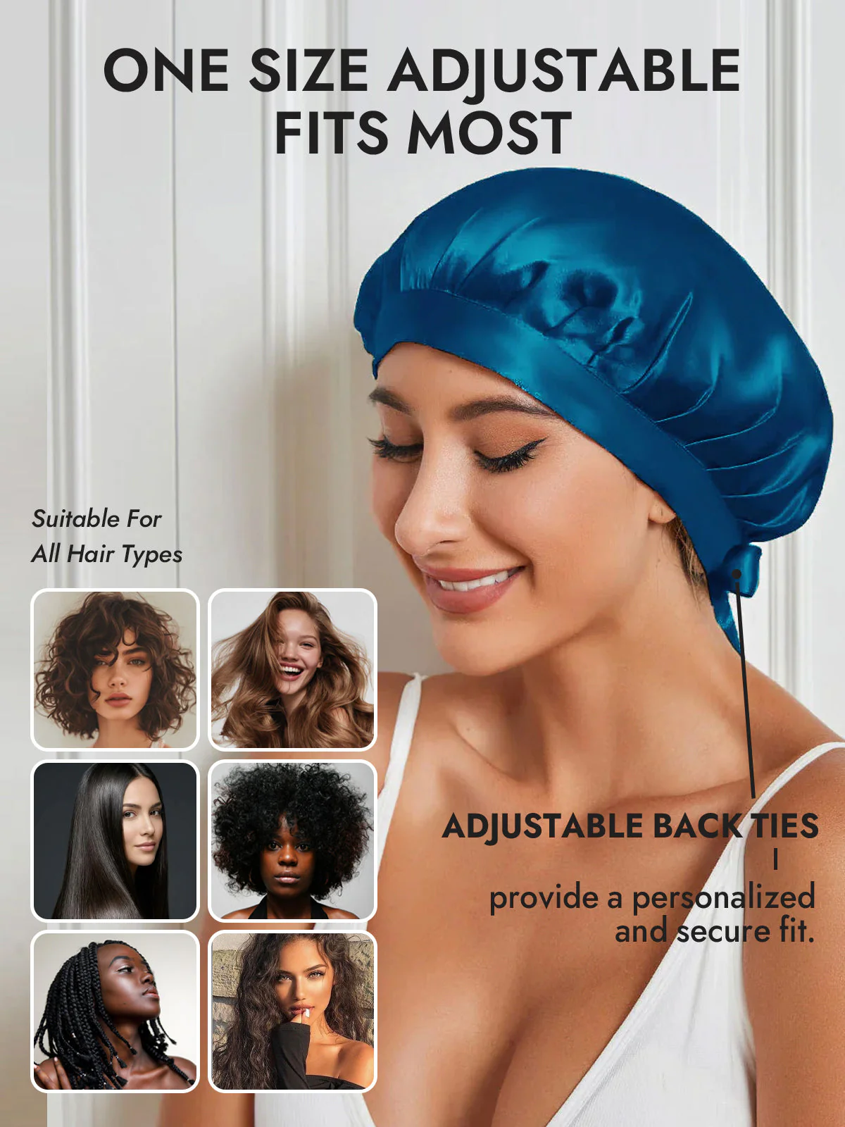 Pure Silk Classic Ribbon Bonnet - Image 84