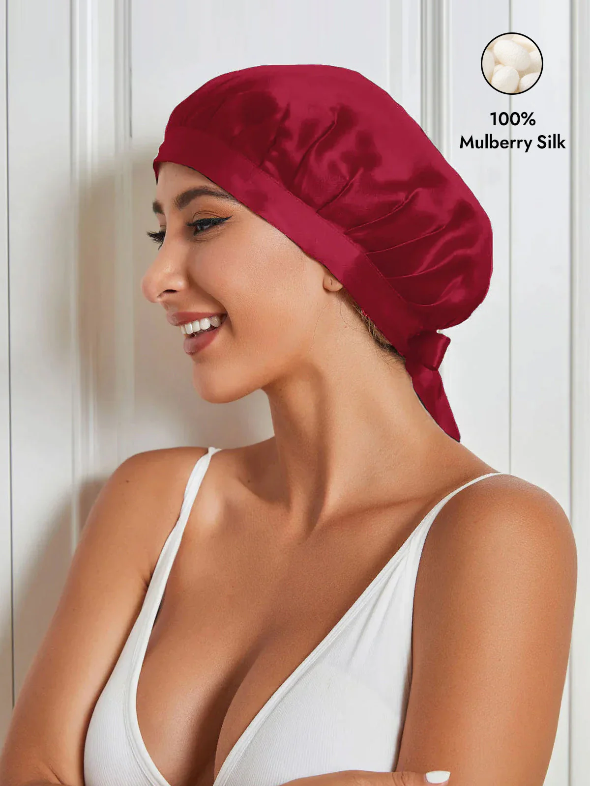 Pure Silk Classic Ribbon Bonnet - Image 85
